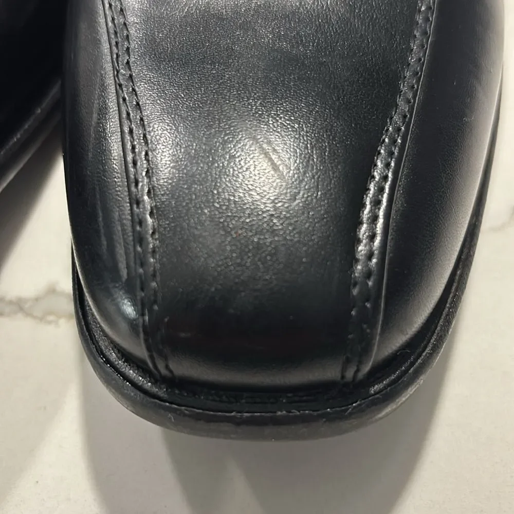 Bruno Marc Men's Black Square Toe Oxfords Dress Shoes Classic Slip on Formal 8.5